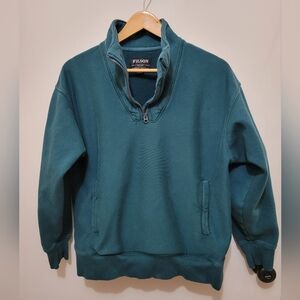 Filson Men's Zip-Up Sweatshirt in Teal - Size XL